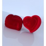 Kırmızı Kalp Flok Kolye veya Minik İkili Set Kutusu